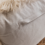 Long Wool Sheepskin Lumbar Cushion