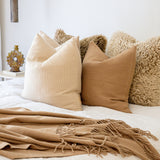 Basketweave Camel Hair Pillow