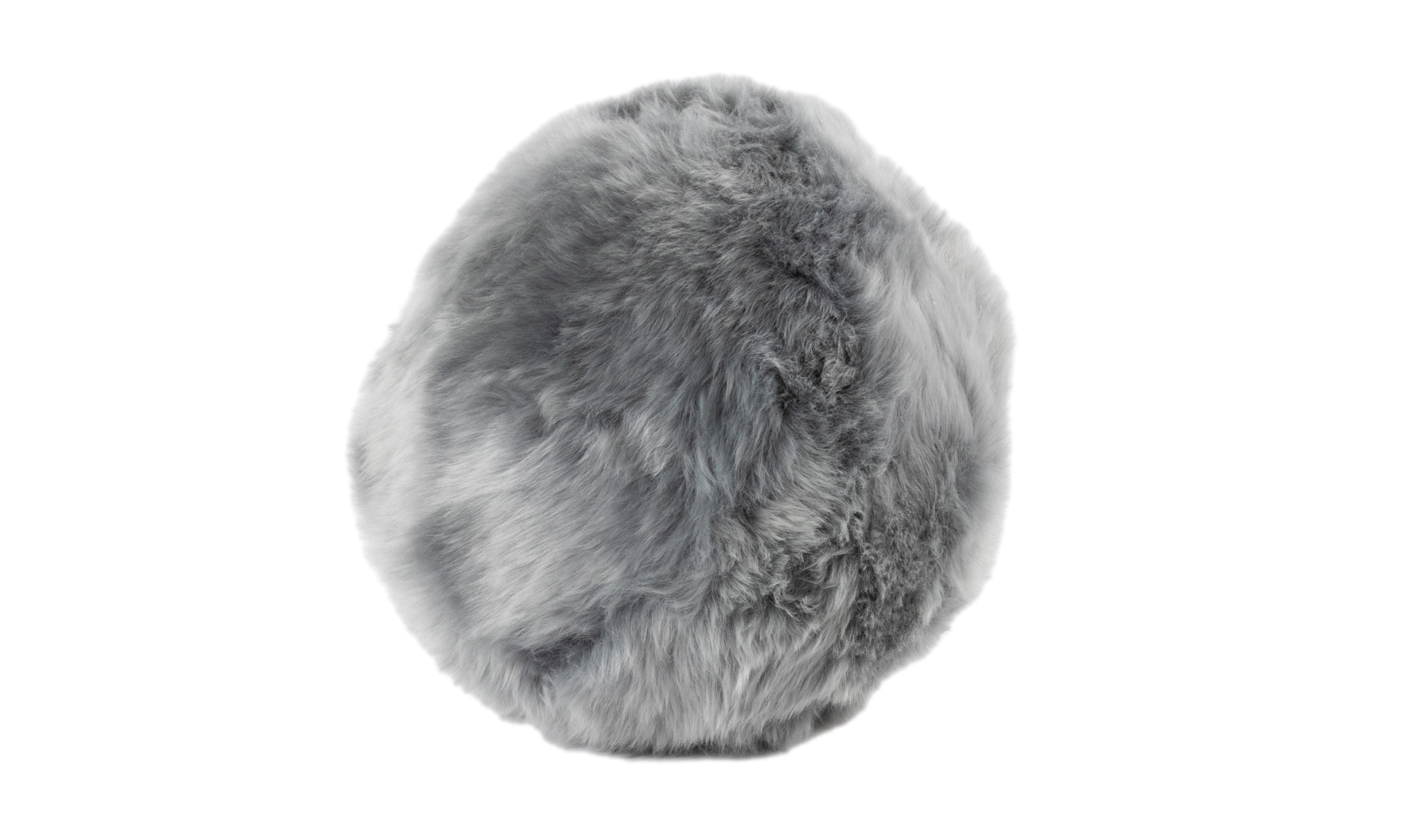 Long Wool Sheepskin Ball Cushion