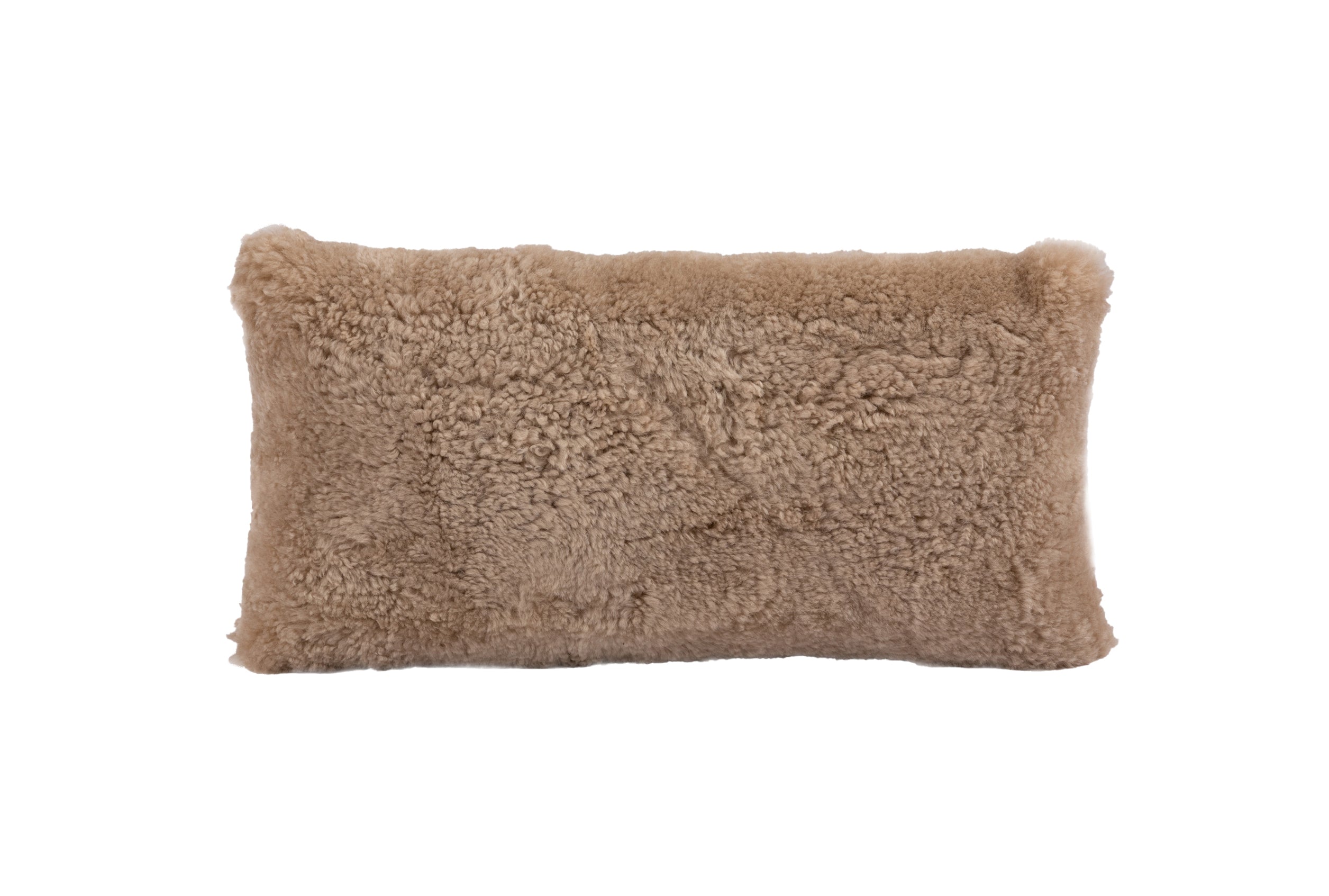 Shorn Curly Wool Sheepskin Lumbar Cushion