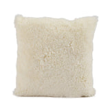 Shorn Curly Wool Sheepskin Throw Pillow