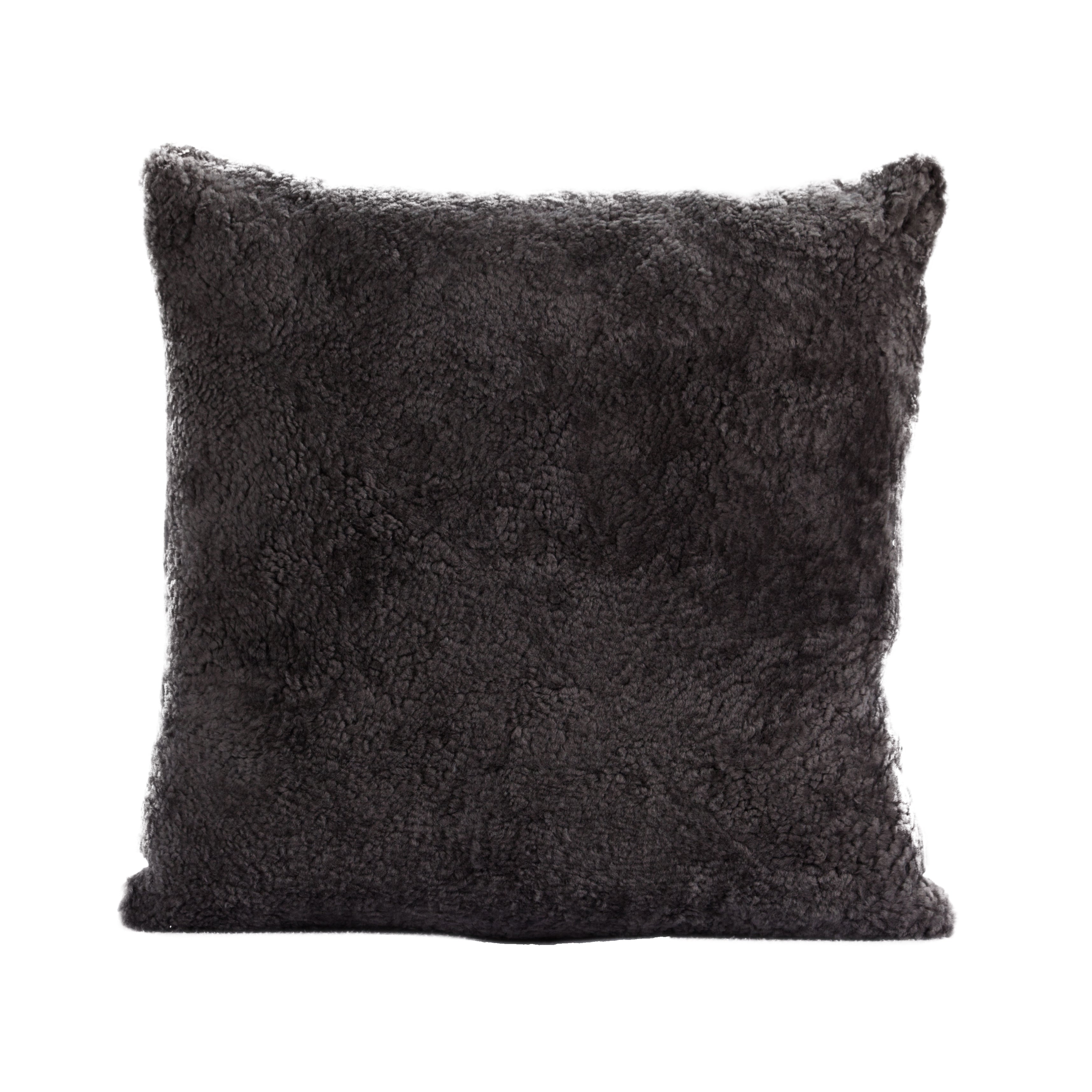 Shorn Curly Wool Sheepskin Throw Pillow