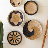 Set of 5 Round Seagrass Wall Art