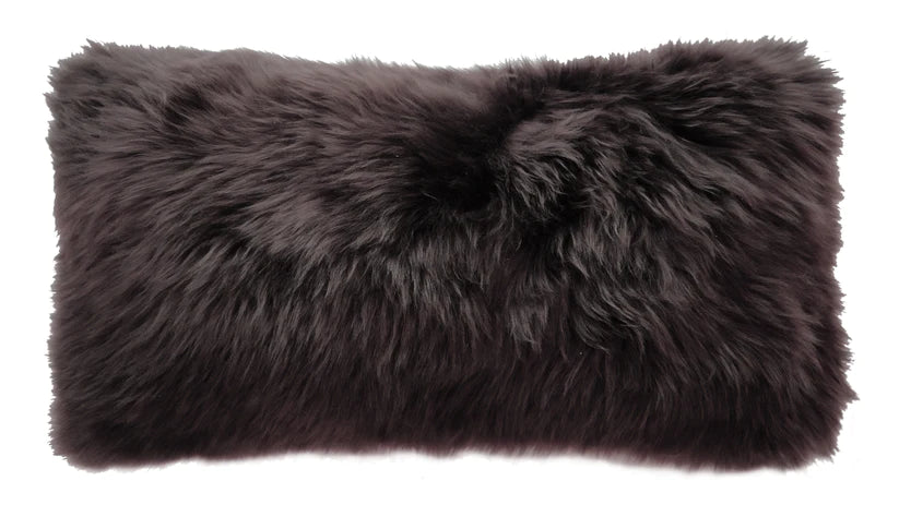 Long Wool Sheepskin Lumbar Cushion