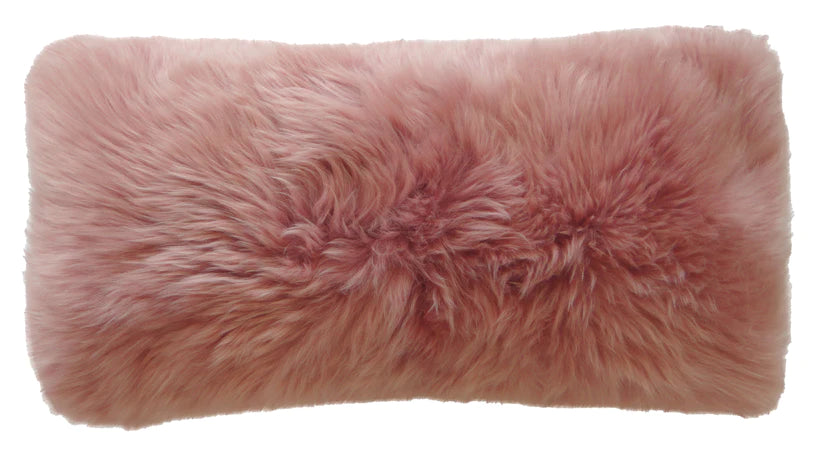 Long Wool Sheepskin Lumbar Cushion