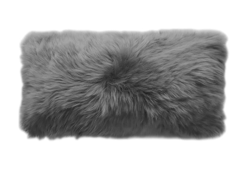 Long Wool Sheepskin Lumbar Cushion