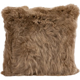 Long Wool Sheepskin Throw Pillow