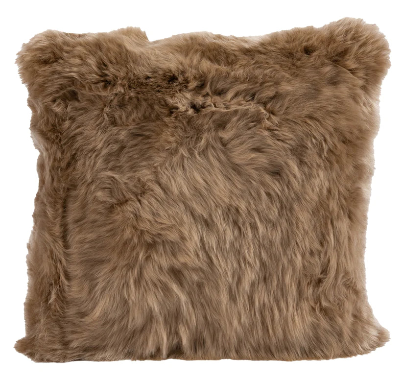 Long Wool Sheepskin Throw Pillow