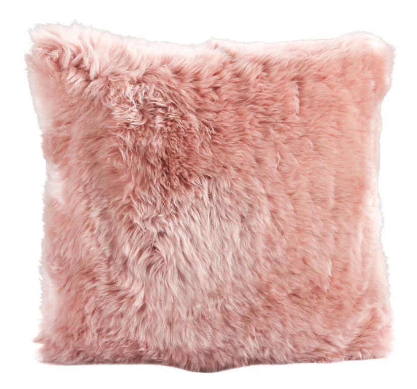 Long Wool Sheepskin Throw Pillow