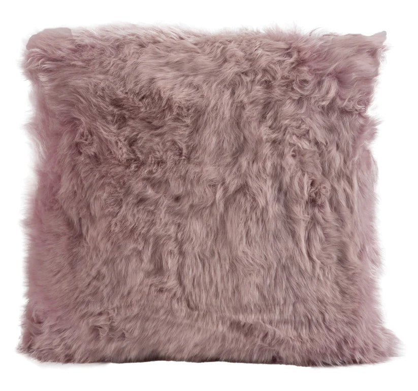 Long Wool Sheepskin Throw Pillow