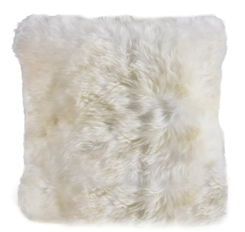 Long Wool Sheepskin Throw Pillow