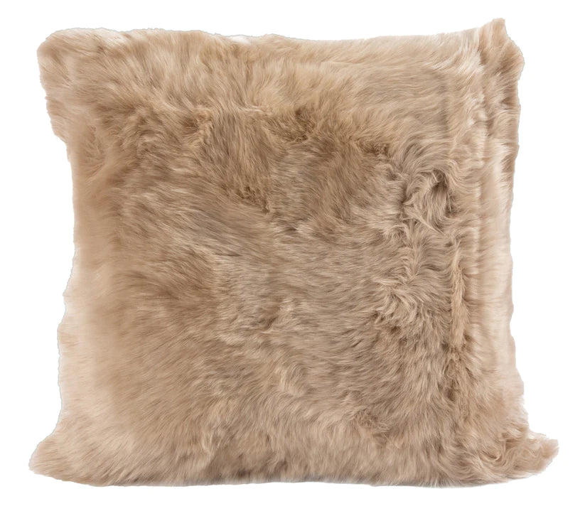 Long Wool Sheepskin Throw Pillow