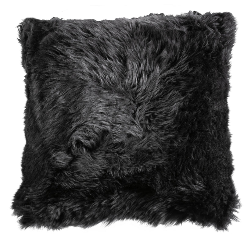 Long Wool Sheepskin Throw Pillow