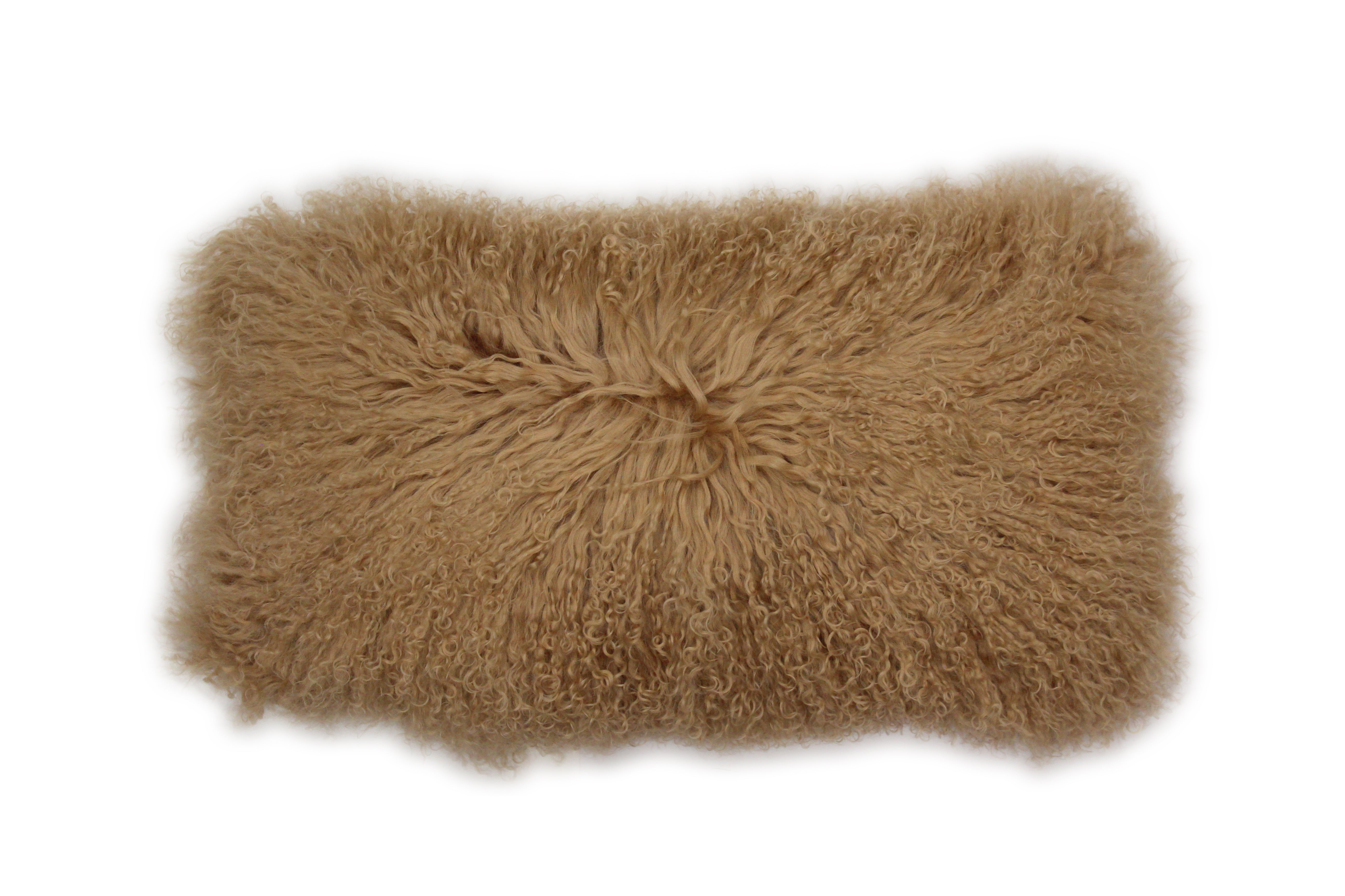 Tibetan Long Wool Sheepskin Lumbar Cushion