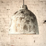 Rustic White Metal Pendant Light