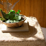 Square Braided Jute Pouf