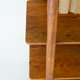 Mango Wood Bookshelf with Teak Finish