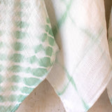 Set of 3 seafoam hand-dyed tea towels