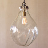 Glass Teardrop Pendant Light