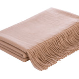 Flatweave Camel Hair Throw