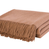 Basketweave Camel Hair Throw